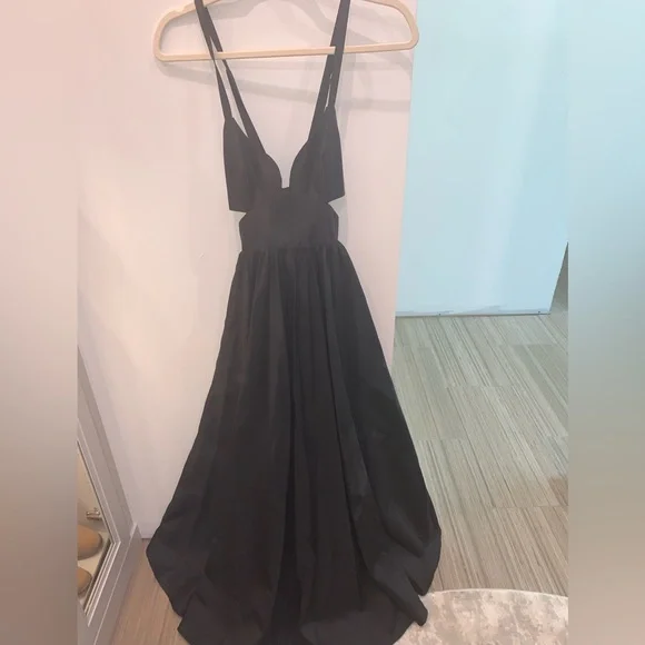 slim fit dress slacks Ashley Lauren 11609 Prom Dresses Black 8 / Red main image 0